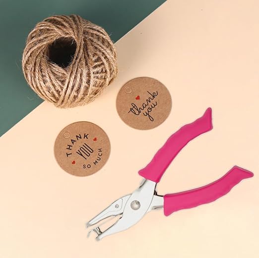 Single Hole Punch 1/4" and 1/8", 2 Pack Small Hole Puncher for Crafts, One Hole Paper Punch with Grip Handle, Small Hole Punch for Kids and Adults-DeskLoop Office