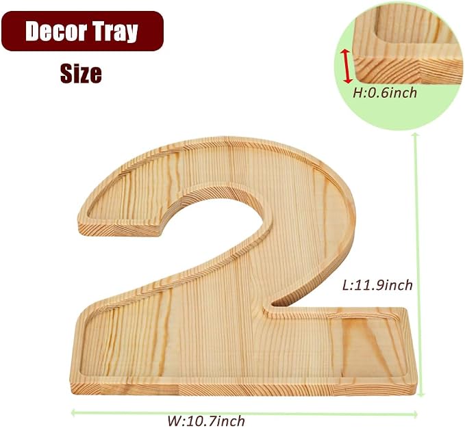 MRPAPA White Fillable Number 2026 Charcuterie Board Set, 2026 Number Serving - Image 5
