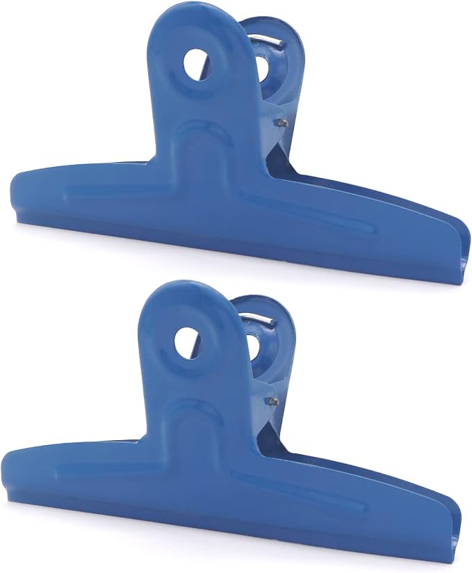 GUKBIAY Extra Large Bull Clips 2 Pack 20 cm Blue Stainless Steel Clips Jumbo by GUKBIAY