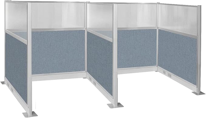 Versare Pre-Configured Hush Panel Electric Cubicle | Workstation Divider Walls | Cubicle Privacy Panels | Office Partition Walls-DeskLoop Office