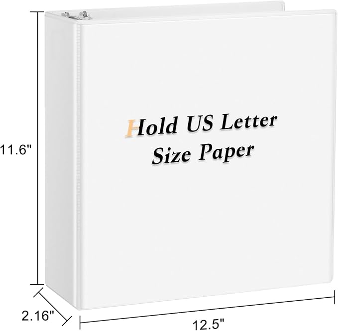 CIXILDTS 1.5-inch D Ring Binders, Fit US Letter Size Paper, 1-1/2" 3 Slant-D - Image 2