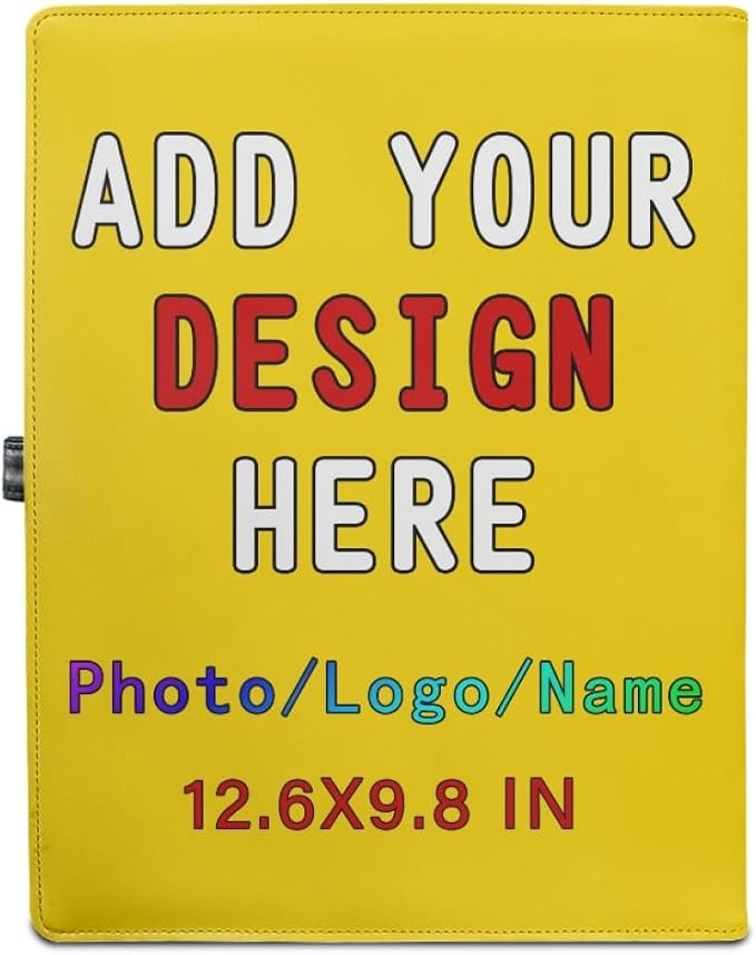Personalized Leather Portfolio for Men Women, Custom Logo/Text/Photo Binder - Image 2