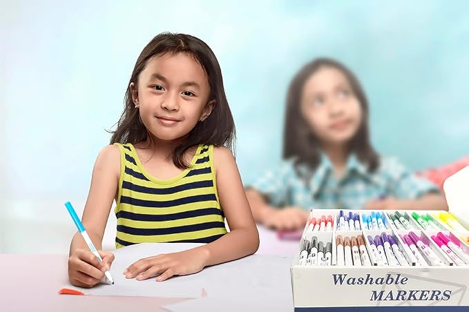 Madisi Washable Markers, Super Tips Markers, Classroom Bulk Pack - Image 5