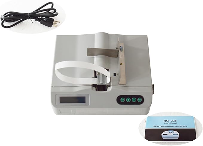 INTBUYING Cash Bundling Machine Fully Automatic Small Banknote Baling Machine Binding Speed 2 Secs Per Time Binding Machine for tie Bills Cards banknotes-DeskLoop Office