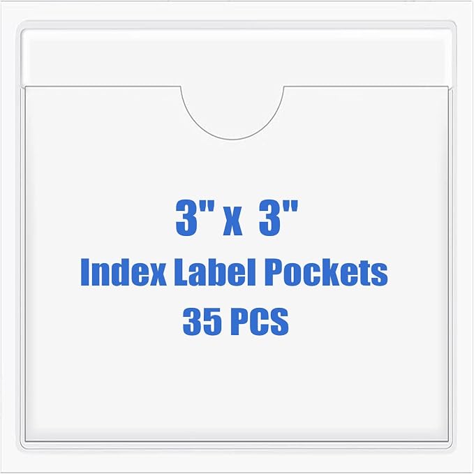 Origin-Joy 35 PCS Self Adhesive Index Card Pockets by Origin-Joy