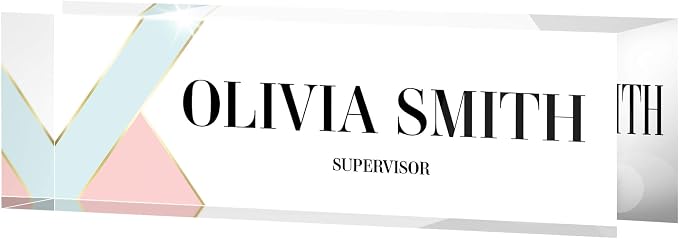 Desk Name Plate Personalized, Custom Name Plates 2½/x8 Inches, Thick by MySignCenter