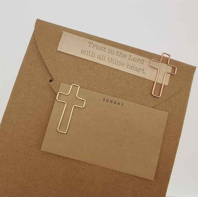 50 PCS Cross Paper Clips, Bible Study Supplies Bible Stuff Things Accessories - Image 4