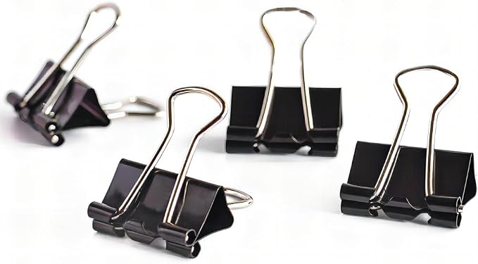 Coideal Mini Binder Clips Black, 0.6 Inch Micro Metal Binder Bull Clips by Coideal