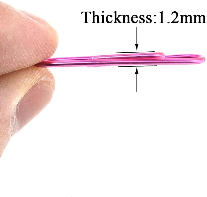 HAHIYO Paper Clips 1.3" Length Pink Paperclips Vinyl Coated Prevent Scratching - Image 3