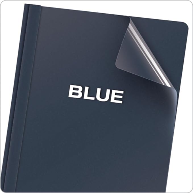 Oxford Clear Front Report Covers, Dark Blue, Letter Size, 25 per Box - Image 5