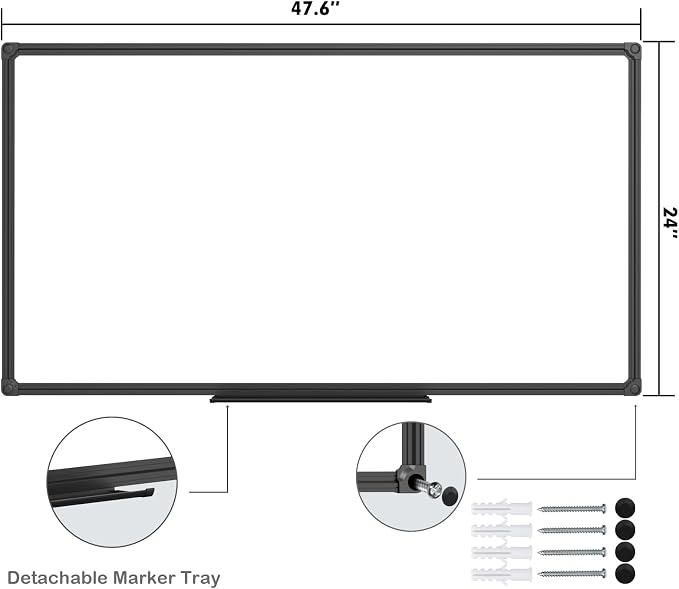 JILoffice Magnetic Whiteboard/White Board, Dry Erase Board 48 x 24 Inch - Image 2