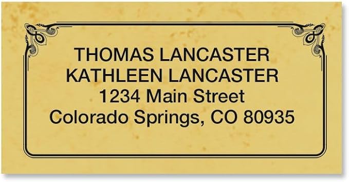 Antique Personalized Return Address Labels- Set of 144, Large Self-Adhesive by ColorfulImages