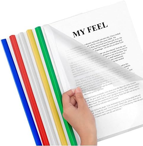 Plastic File Folder 10mm Sliding Bar Report Covers, 40 Sheet Capacity, - Image 6