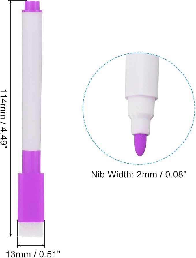 PATIKIL Dry Erase Marker Pens, 30 Pack Purple Ink Fine Point Low Odor Whiteboard - Image 2