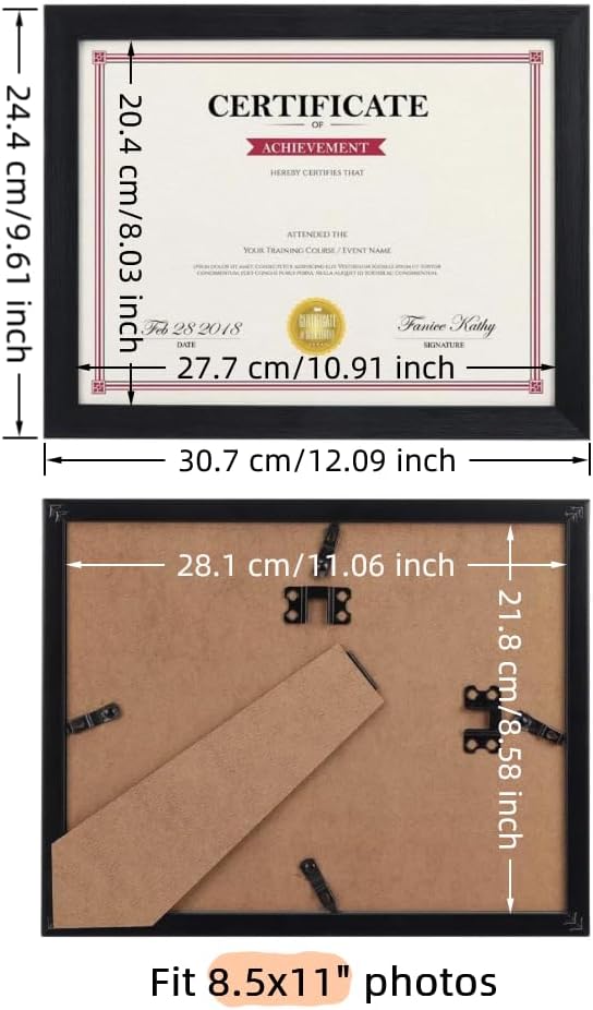 Giftgarden Black 8.5x11 Picture Frame Set of 12, Wall or Tabletop Display - Image 6