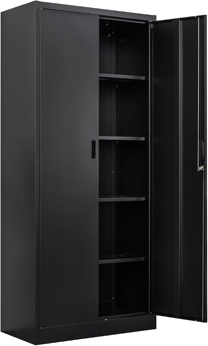TaskStorz Storage Cabinet, 72 Inch Tall Metal Storage Cabinet by TaskStorz