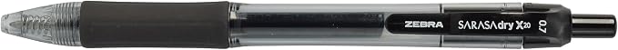 Zebra Pen Sarasa Dry X20 Retractable Gel Pens, 0.7mm Medium Point, Eliminates - Image 2