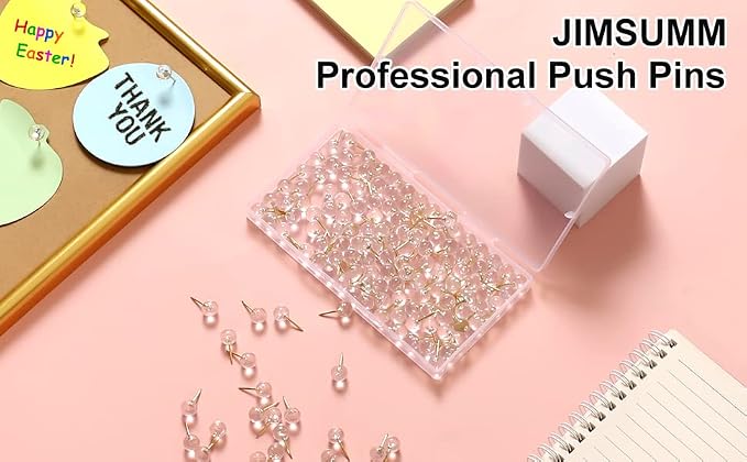 150 PCS Push Pins, Standard Plastic Thumb Tacks, Head Steel Point Thumb Tacks - Image 8