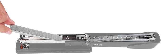 Clipco Stapler with 2000 Staples Full Desk Size Multi Color Red Gray Blue - Image 2