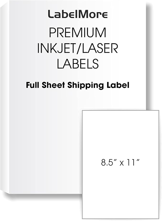LabelMore 8.5 x 11 Full Sheet Sticker Label - Image 2