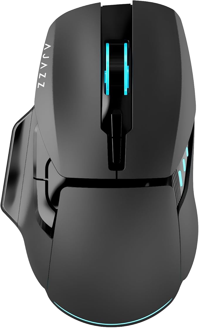 FIRSTBLOOD ONLY GAME. AJ039 2.4G Wireless/Bluetooth 5.1/ Wired Gaming Mouse, 96g Lightweight, 4800 DPI, Ergonomic LED Backlit USB Gamer Mice Computer Laptop PC, for Windows Mac Linux OS, Black-DeskLoop Office