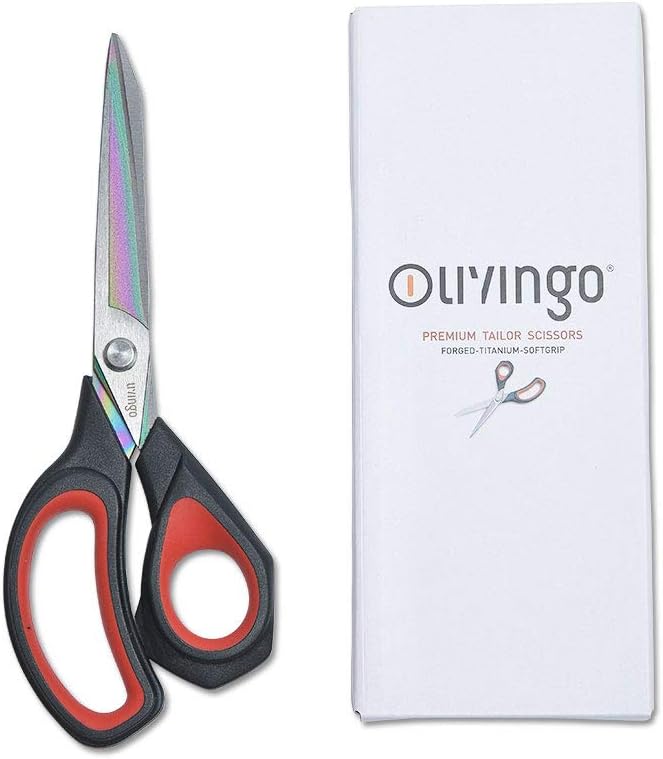 LIVINGO Premium Tailor Scissors Heavy Duty Multi-Purpose Titanium Coating - Image 8