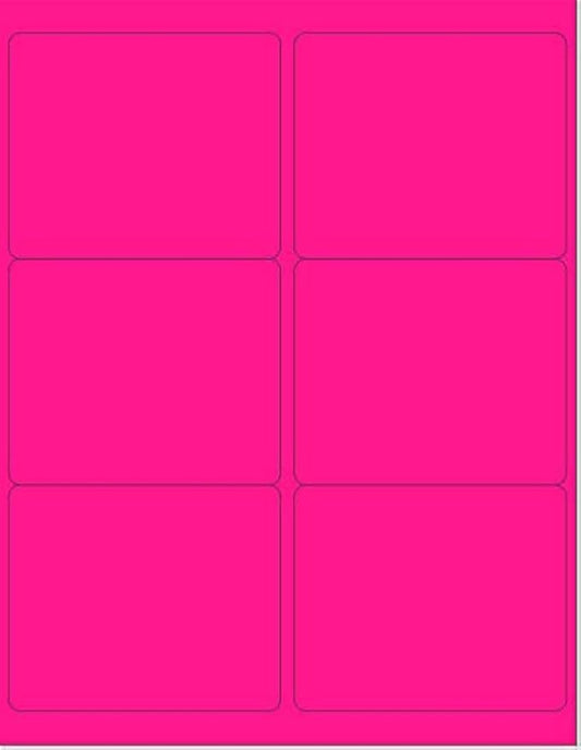 8-1/2 x 11" Neon Color High Light Fluorescent Labels by NextDayLabels
