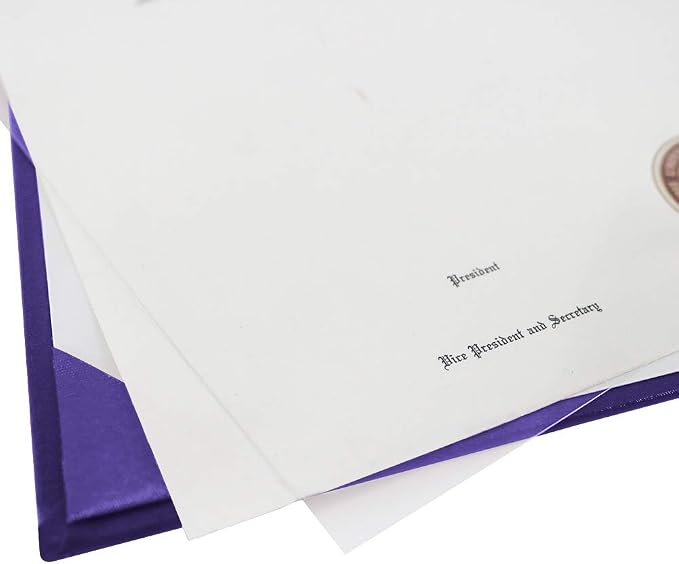 GraduationMall 8.5"x11" Smooth Padded Diploma Cover Certificate Holder Purple - Image 5
