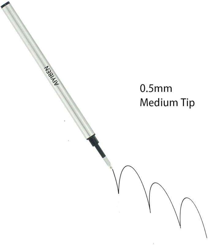 4.37 inch Rollerball Pen Refills, Roller Ball Fine Point 0.5mm - Image 4