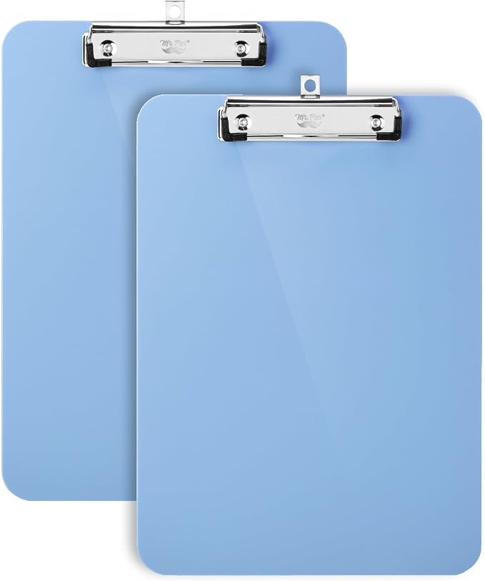 Mr. Pen- Plastic Clipboard, 12.5" x 9", 2 Pack, Clipboard Plastic | Low-Profile by MrPen
