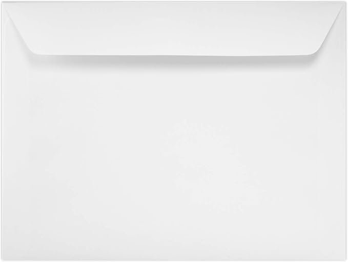 LUXPaper Booklet Envelopes | 7" x 10" | Bright White | 24lb. Text | 50 Qty by LUXPaper
