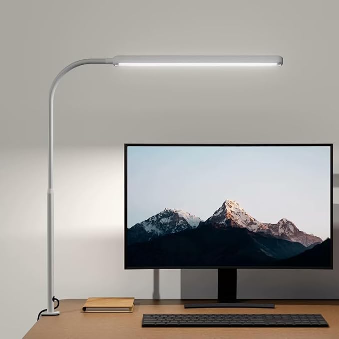 SUPERDANNY Eye-Caring LED Desk Lamp 360° Flexible Gooseneck Work Lamp - Image 9