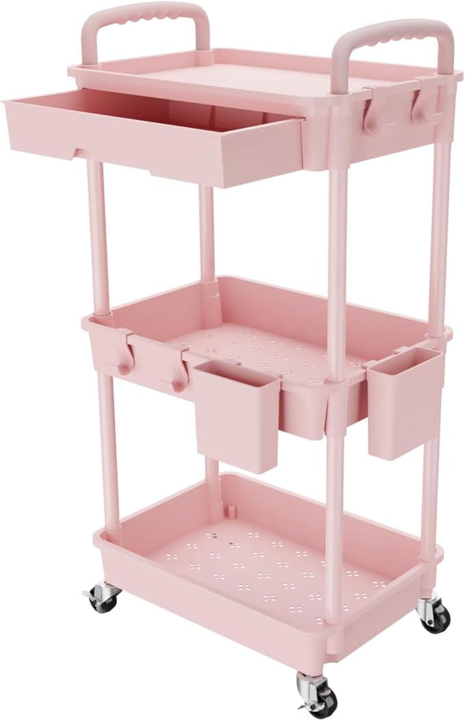 REBECAT 3 Tier Rolling Utility Cart by REBECAT