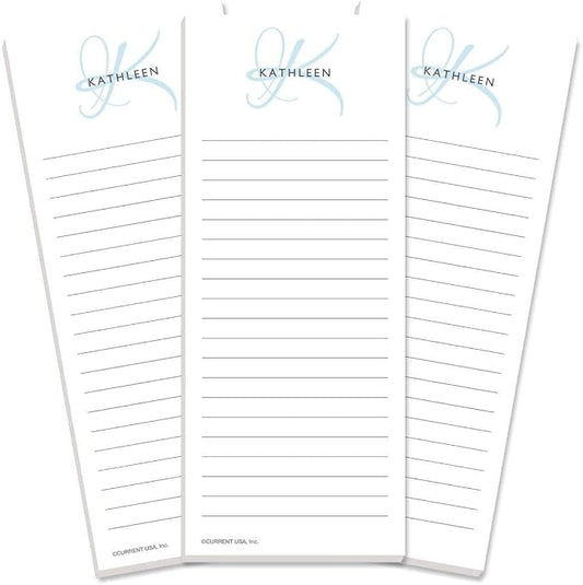 Current Initial Personalized Lined Notepad Set – Set of 3, 50-Sheet Pads by Current