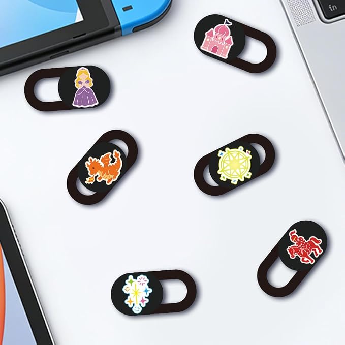 6Pcs 6 Styles Camera Cover Slide Cute 0.04 Inch Privacy Guard Accessories - Image 4
