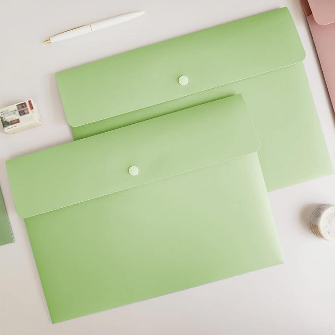 VANRA Poly File Folders Letter Size File Jackets Organizer Plastic Envelope A4 - Image 6