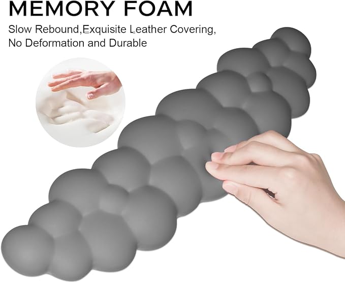 JIKIOU Upgrade Leather Cloud Keyboard Wrist Rest, Cloud Wrist Rest - Image 3