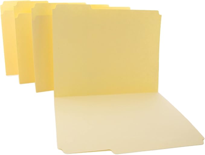 BAZIC Products Manila File Folder, 1/3-Cut Tab, 12 Ct, 48-Case | staggered tabs - Image 7