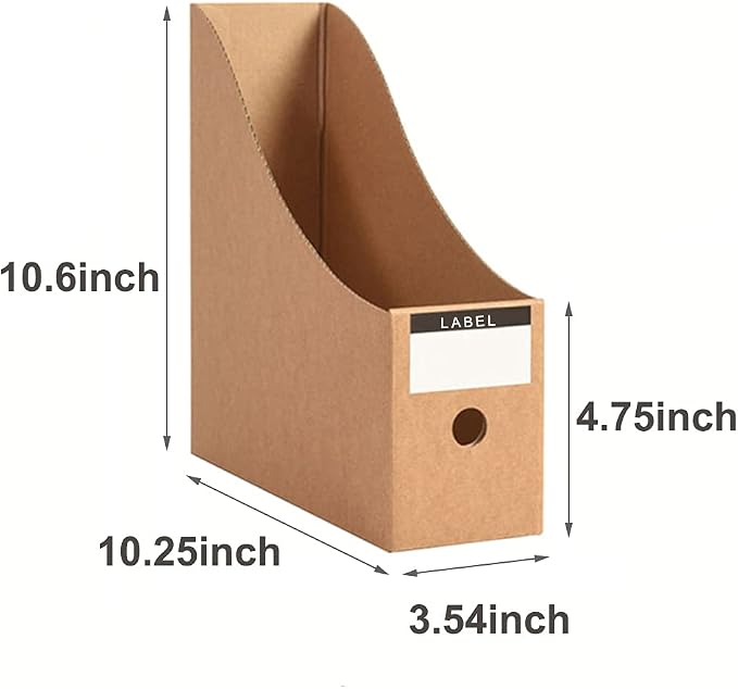 Foldable Desk File Holder Organizer Sturdy Cardboard Magazine Storage Box - Image 2