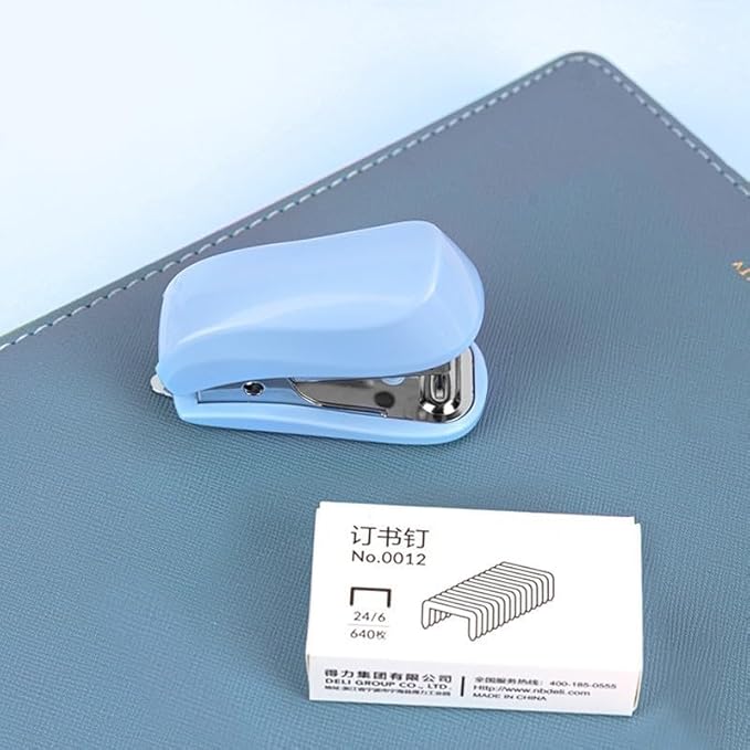 Blue Color Mini Stapler with Staples, Small Cute Stapler - Image 6
