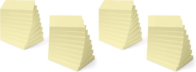 Amazon Basics Square Sticky Notes, Self-Stick Pads, 3 x 3 inches, 100 Sheets by AmazonBasics