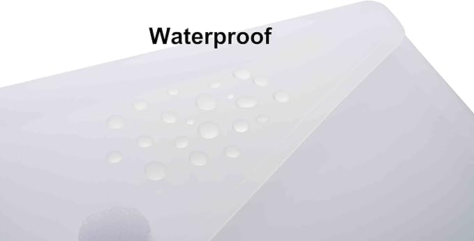 9x7 Clear Plastic Envelopes Hook Loop Closure Receipt Stickers Storage Holder - Image 4