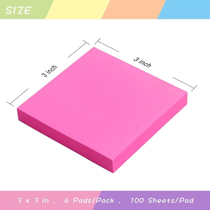 Sticky Notes 3x3 Self-Stick Notes Pads - Image 3