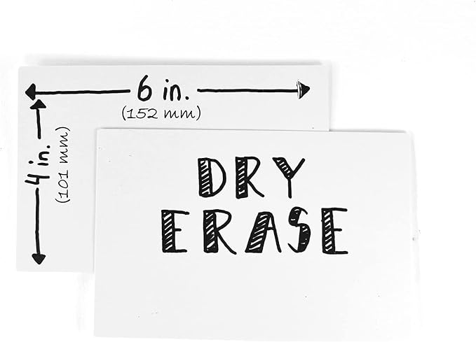 Large Dry Erase Index Cards – 40pcs Laminated 4x6" Cards Blank w/Box – Reusable - Image 3