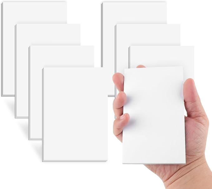 Hoiny Note Pads 3x5 In, 8 Pack Blank Notepad, 50 Sheets Per Memo Pad by Hoiny
