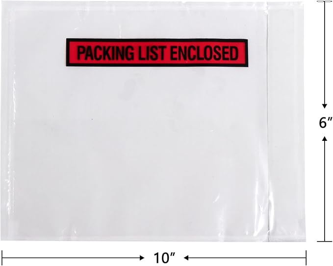 iMailer - 10 Pack 6x10 inches Packing List Enclosed Envelopes - Image 2