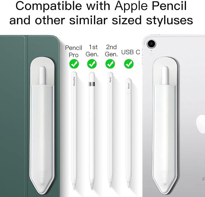 MoKo Pencil Holder Sticker Fit Apple Pencil Pro, Apple Pencil, iPencil 1st/2nd - Image 2