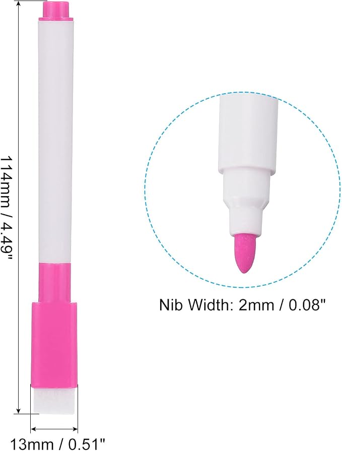 PATIKIL Dry Erase Marker Pens, 30 Pack Rose Red Ink Fine Point Low Odor - Image 2