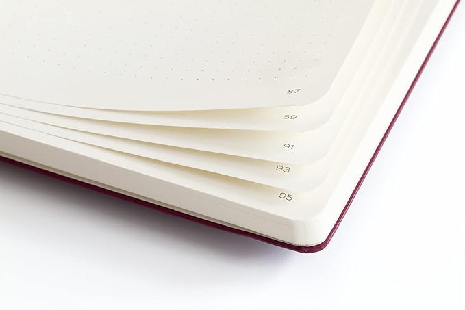 LEUCHTTURM1917 - Notebook Hardcover Medium A5-251 Numbered Pages for Writing and Journaling (Vanilla, Squared)-DeskLoop Office