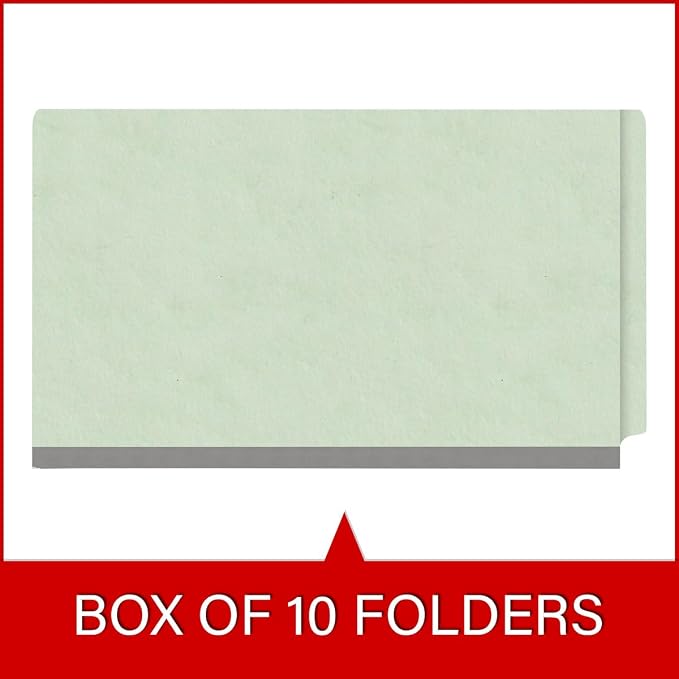 Ecom Folders End Tab Pressboard Classification Folders | Legal Size 25 Pt Stock - Image 6